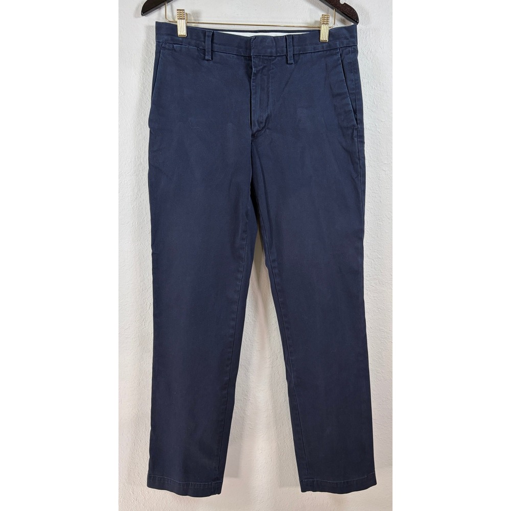 Banana Republic Mens Emerson Straight Fit Chino Pants Fits 31x32 Navy Trousers